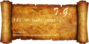 Tóth Gyöngyi névjegykártya