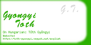 gyongyi toth business card