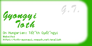 gyongyi toth business card